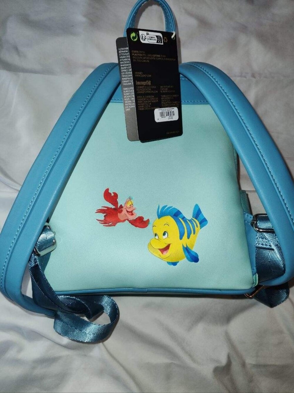 Loungefly Teal Ariel & Ursula Backpack - Picture 2 of 5
